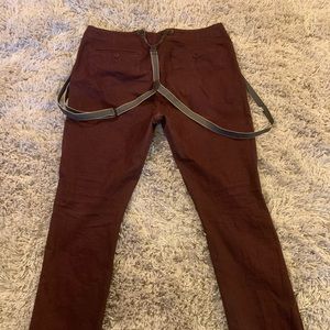 John Varvatos Trousers with Suspenders